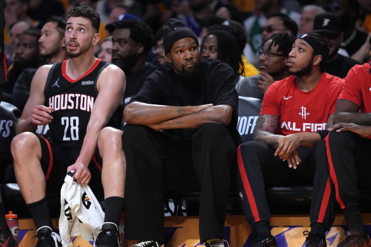 Kevin Durant’s heated exchange with Lakers fan goes viral during Rockets’ Game 1 loss