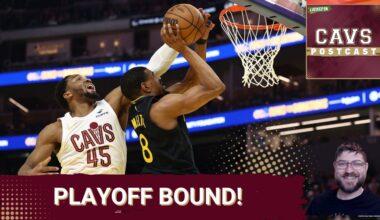 CAVS POSTCAST: Cleveland Cavaliers CLINCH Playoffs—Donovan Mitchell and Max Strus SHINE vs. Warriors