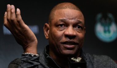 Doc Rivers speaks after being introduced as the Milwaukee Bucks head coach at a news conference Saturday, Jan. 27, 2024, in Milwaukee.