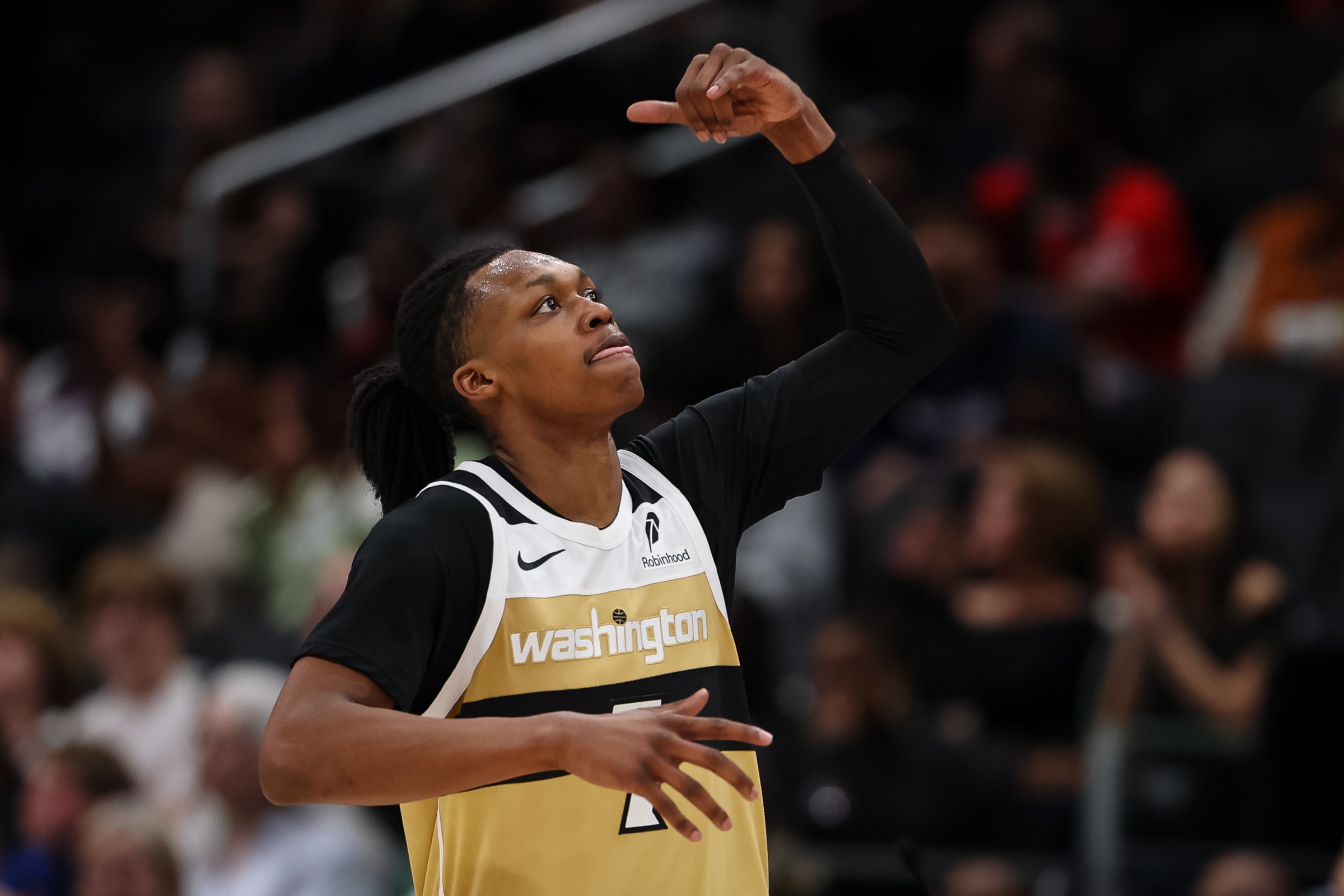 Wizards guard Bub Carrington played all 82 games for a second straight season.