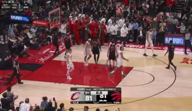 Scottie Barnes with 33 points vs. Cleveland Cavaliers