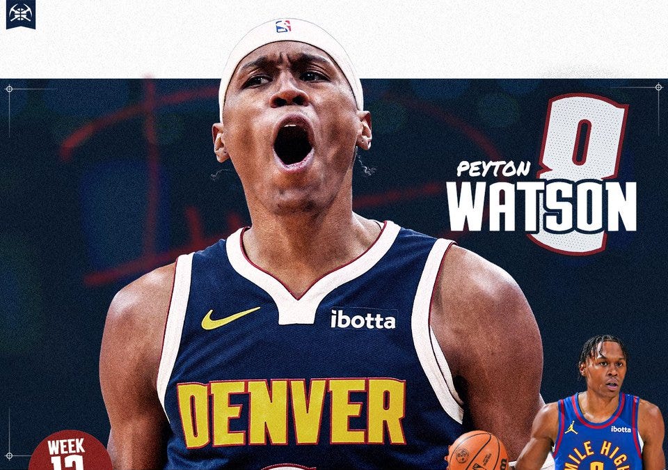 It's elementary: The Nuggets miss Peyton Watson badly