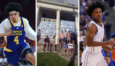 Kentucky students are hanging banners to help Mark Pope recruit (Photo provided)