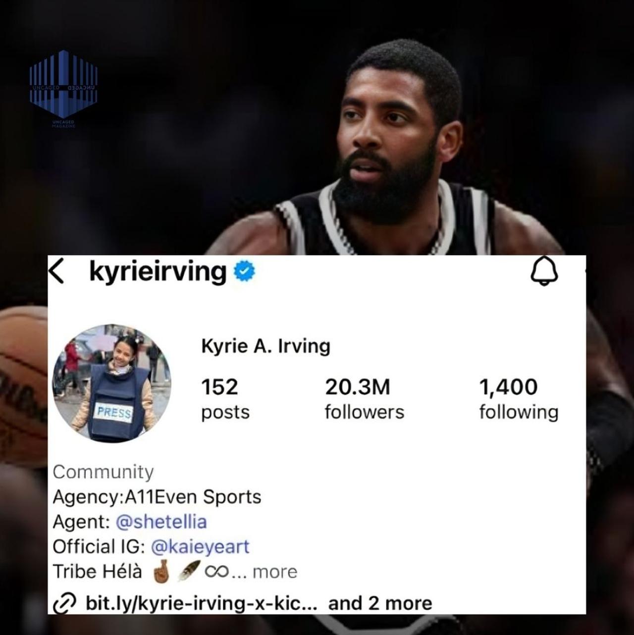 Kyrie Irving honors young humanitarian Yaqeen Hammad through a profile picture update, United States, August 18, 2025. (Photo via Instagram / @uncagedmagazine)
