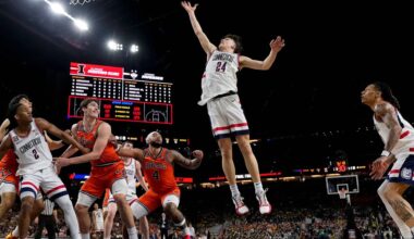 Freshmen Braylon Mullins and Keaton Wagler shine as others struggle in UConn's win over Illinois