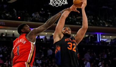 Karl-Anthony Towns believes Knicks' sky high playoff expectations are a 'blessing'