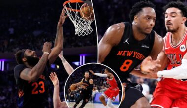 Knicks crush Bulls to clinch third consecutive 50-win season