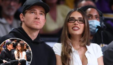 Justin Herbert, Madison Beer sit courtside at Lakers game