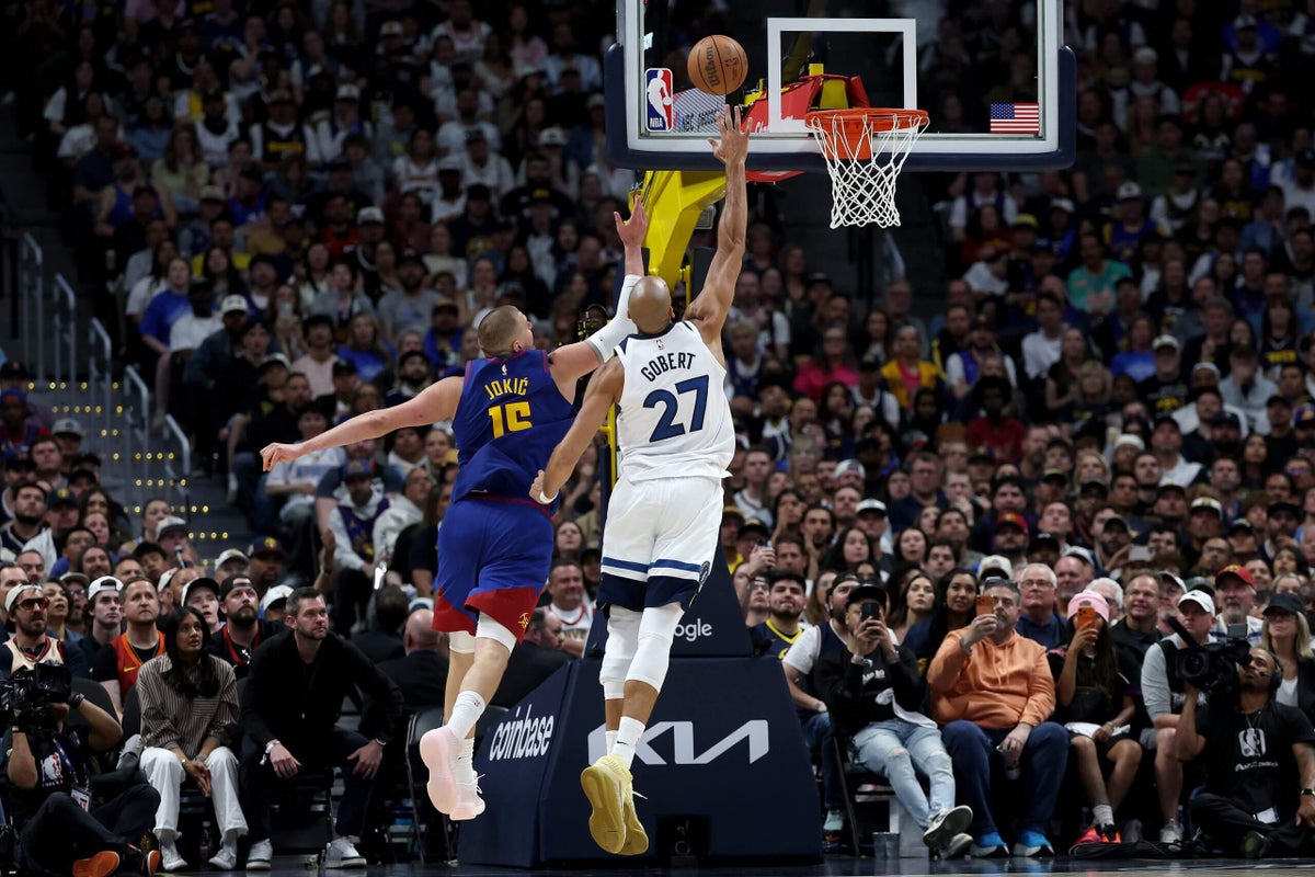 Wolves’ Rudy Gobert stands taller than ever in Game 2 showdown with Nikola Jokić