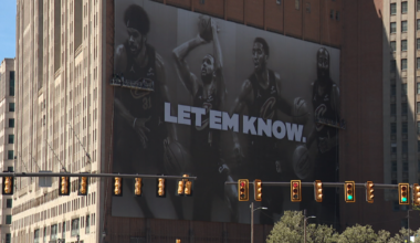 Cavs banners go up Downtown ahead of the playoffs