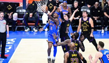 Gilgeous-Alexander scores 28 as Thunder rout Lakers 139-96