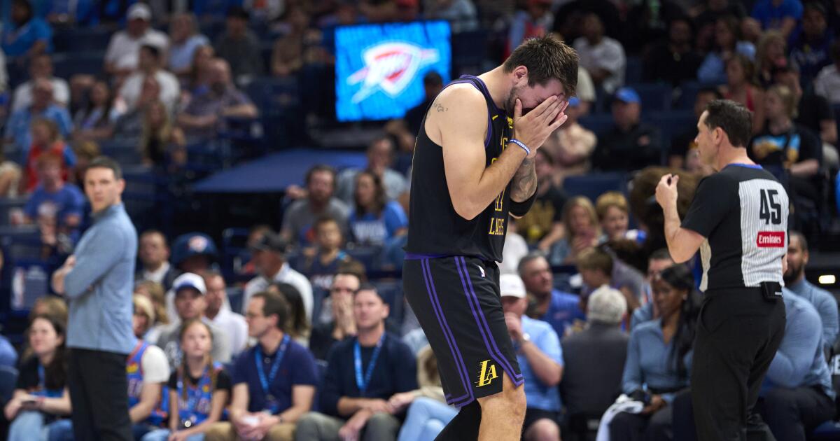 Luka Doncic's hamstring injury adds to a brutal night for Lakers