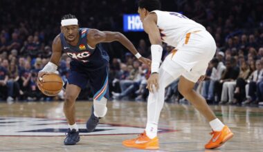 Gilgeous-Alexander scores 37 as the Thunder beat the Suns to go up 2-0 in their 1st-round series