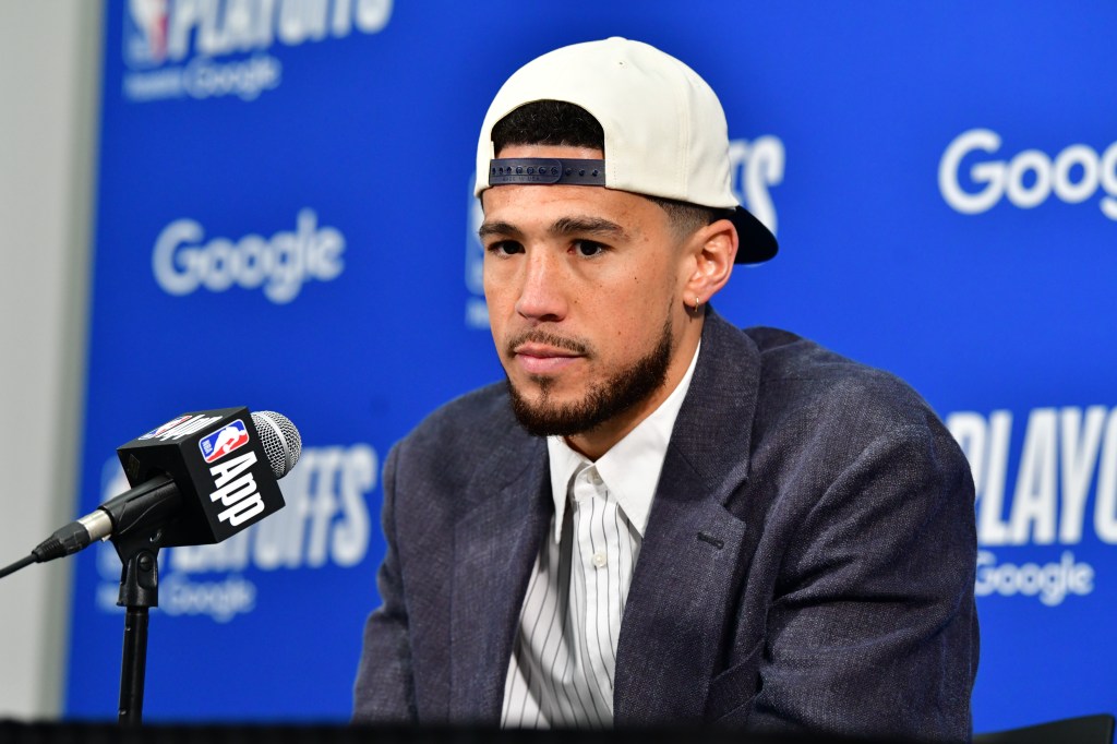 Devin Booker of the Phoenix Suns in a press conference.
