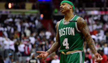 IT on when his tooth got knocked out in G1 of Celtics-Wiz in 2017