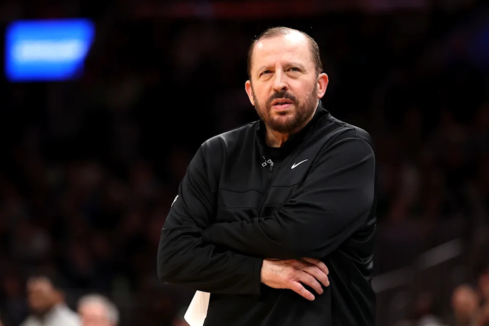 BOSTON, MASSACHUSETTS - MAY 05: Head coach Tom Thibodeau of the New York Knicks looks on against the Boston Celtics during the first quarter in Game One of the Eastern Conference Second Round NBA Playoffs at TD Garden on May 05, 2025 in Boston, Massachusetts. NOTE TO USER: User expressly acknowledges and agrees that, by downloading and or using this photograph, User is consenting to the terms and conditions of the Getty Images License Agreement. (Photo by Maddie Meyer/Getty Images)