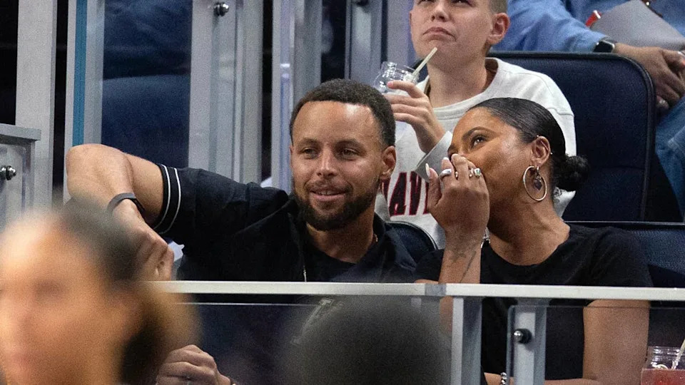 Golden State Warriors star Stephen Curry and his wife Ayesha CurryD. Ross Cameron-Imagn Images