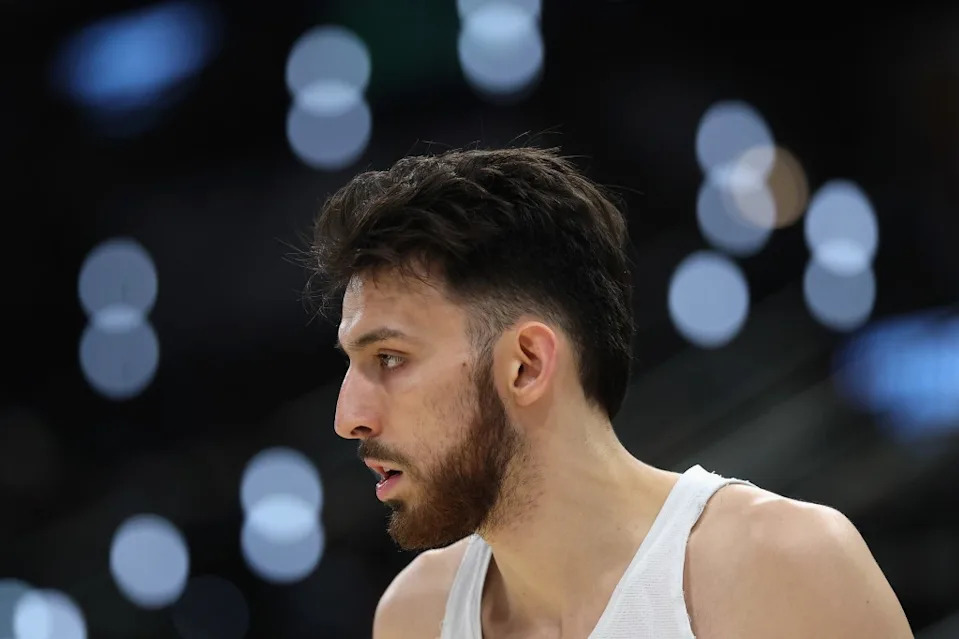 SAN ANTONIO, TEXAS – MAY 28: Chet Holmgren #7 of the Oklahoma City Thunder warms up before Game Six of the NBA Western Conference Finals at Frost Bank Center on May 28, 2026 in San Antonio, Texas. (Photo by Christian Petersen/Getty Images)