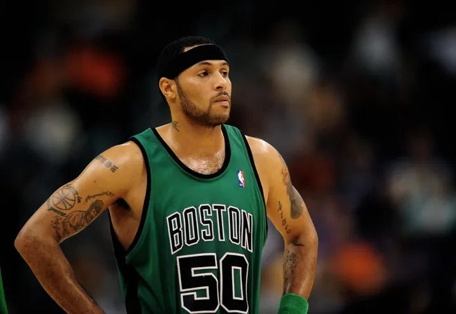 Dec. 30, 2009; Phoenix, AZ, USA; Boston Celtics guard (50) Eddie House against the Phoenix Suns at the US Airways Center. The Suns defeated the Celtics 116-98. Mandatory Credit: Mark J. Rebilas-USA TODAY Sports