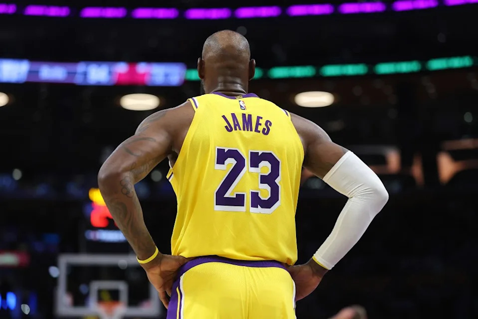 James averaged more than 23 points, seven rebounds and eight assists over close to 39 minutes per game in the series. Getty Images