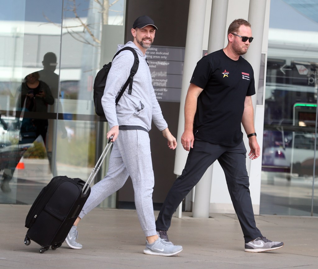 Mike Gansey current Cleveland Cavaliers General Manager and former basketball player arrives at Perth Airport on December 13, 2022, in Perth, Australia.