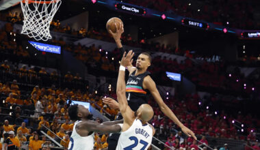 Victor Wembanyama sets NBA postseason record with 12 blocks, but can’t lead Spurs past Timberwolves in Game 1