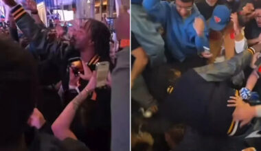 Former NBA Star J.R. Smith Gets Knocked to the Ground by Raging Knicks Fans After Playoff Win