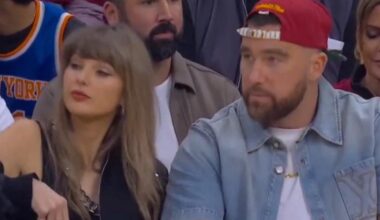 Travis Kelce, Taylor Swift take in Knicks-Cavaliers Game 3 courtside