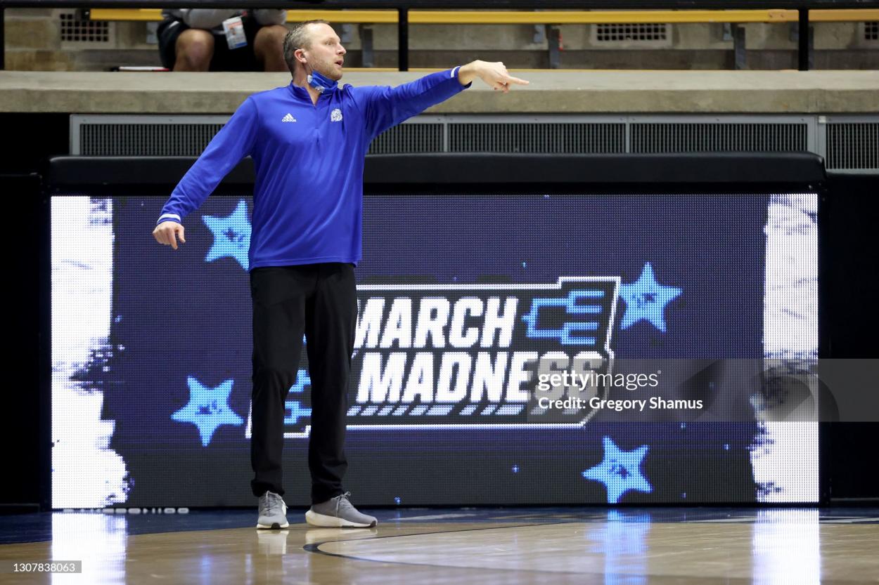 Darian DeVries during NCAA Men's Basketball Tournament First Four game