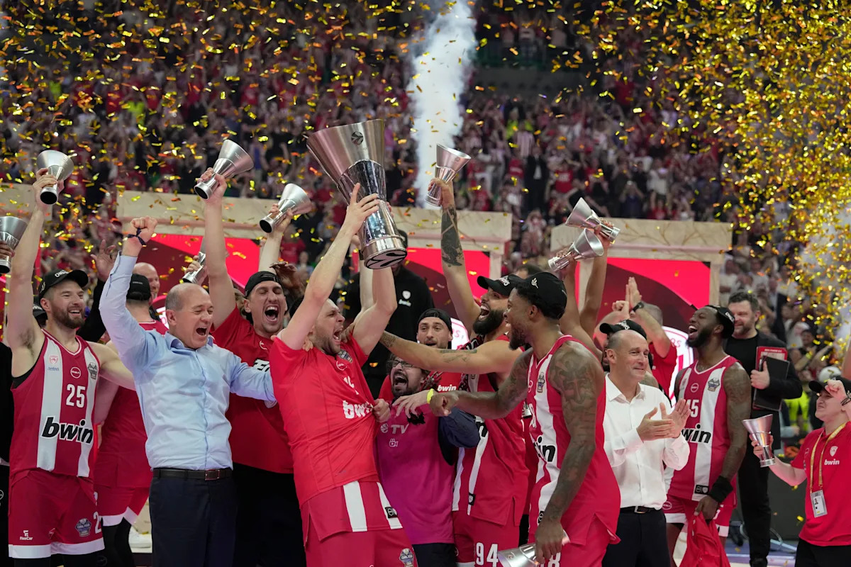 Olympiakos beats Real Madrid 92-85 to win EuroLeague title