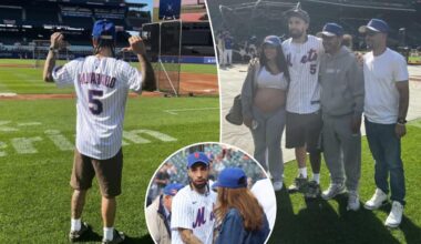 Jose Alvarado takes in Mets game as Knicks prepare for NBA Finals