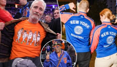 Stylish Knicks fans at playoff games against Cavaliers