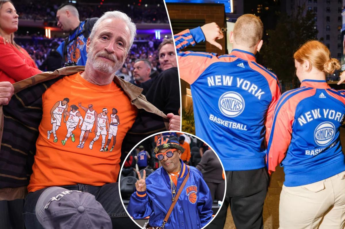 Stylish Knicks fans at playoff games against Cavaliers