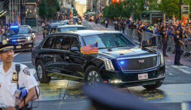 Donald Trump arrives at Game 3 of the NBA Finals, the 1st sitting US president to attend