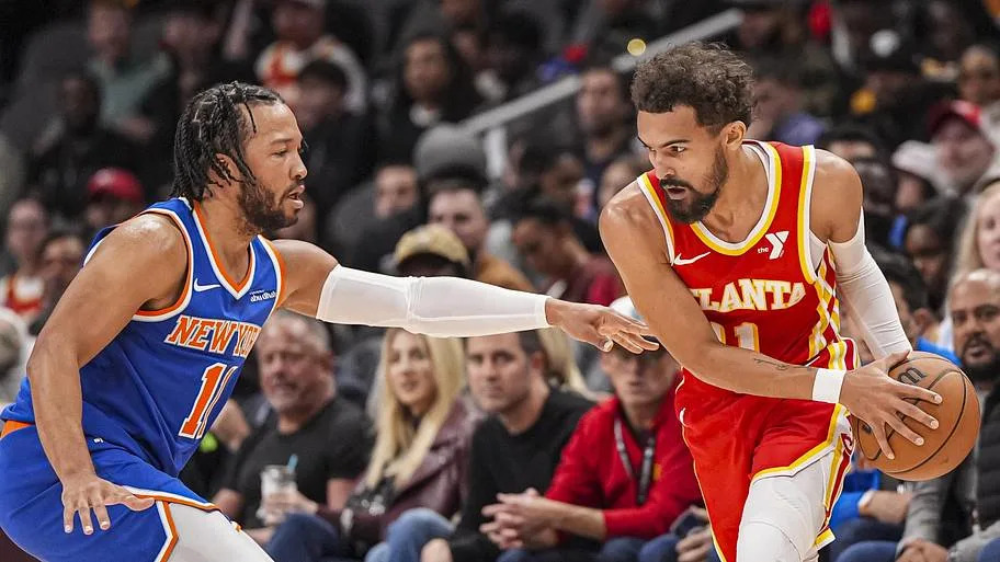 Former Atlanta Hawks Guard Trae Young and New York Knicks Guard Jalen Brunson