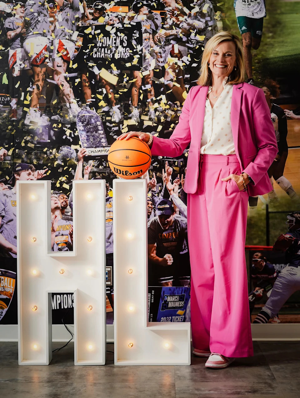 Julie Roe Lach, the Horizon League commissioner is photographed at Horizon’s headquarters on Thursday, July 31, 2025, in Indianapolis.