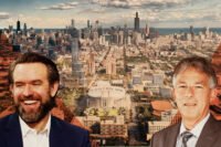 Chicago Blackhawks owner Danny Wirtz, Illinois EDC's Terry Savarise and rendering of 1901 megaproject