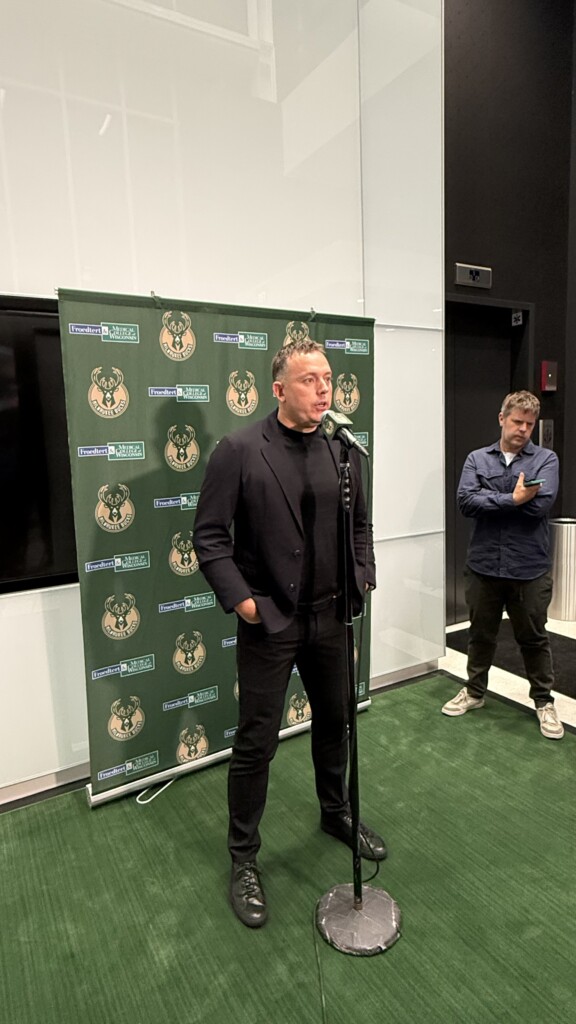 Bucks General Manager Jon Horst at  Froedtert & Medical College of Wisconsin Sports Science Center
(Photo: Nazir Spencer)