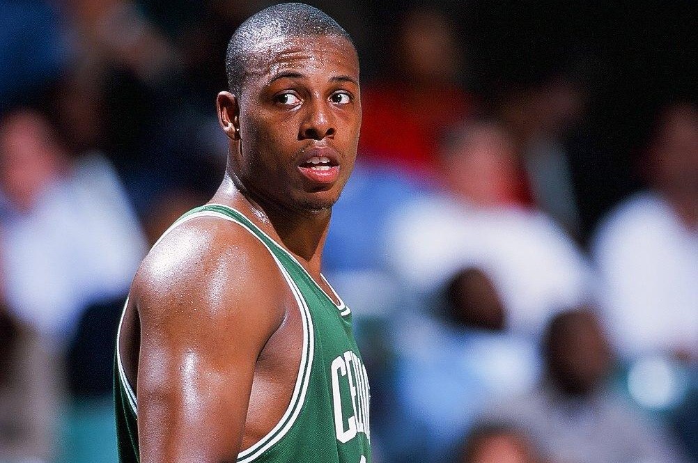 CHARLOTTE, NC - OCTOBER 19: Paul Pierce of the Boston Celtics during the game against the Charlotte Hornets on October 19, 1999 at Charlotte Coliseum in Charlotte, North Carolina. (Photo by Sporting News via Getty Images via Getty Images)