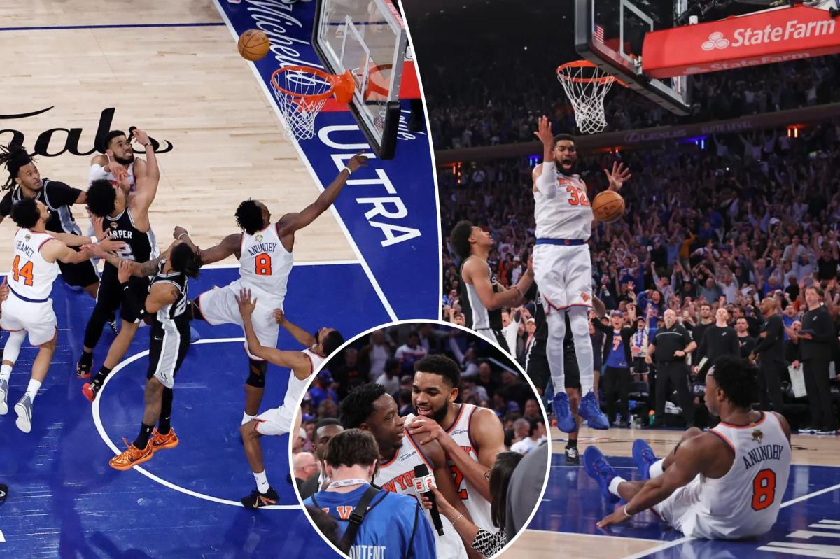 Relive OG Anunoby's Knicks NBA Finals Game 4 tip-in
