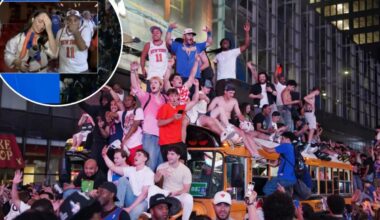 CBS reporter loses it after Knicks fan fires off F-bomb during live report