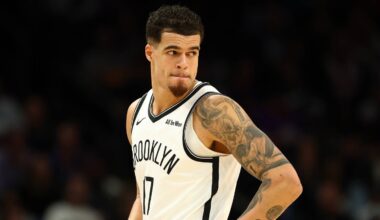 Jan 27, 2026; Phoenix, Arizona, USA; Brooklyn Nets forward Michael Porter Jr. (17) Mandatory Credit: Mark J. Rebilas-Imagn Images