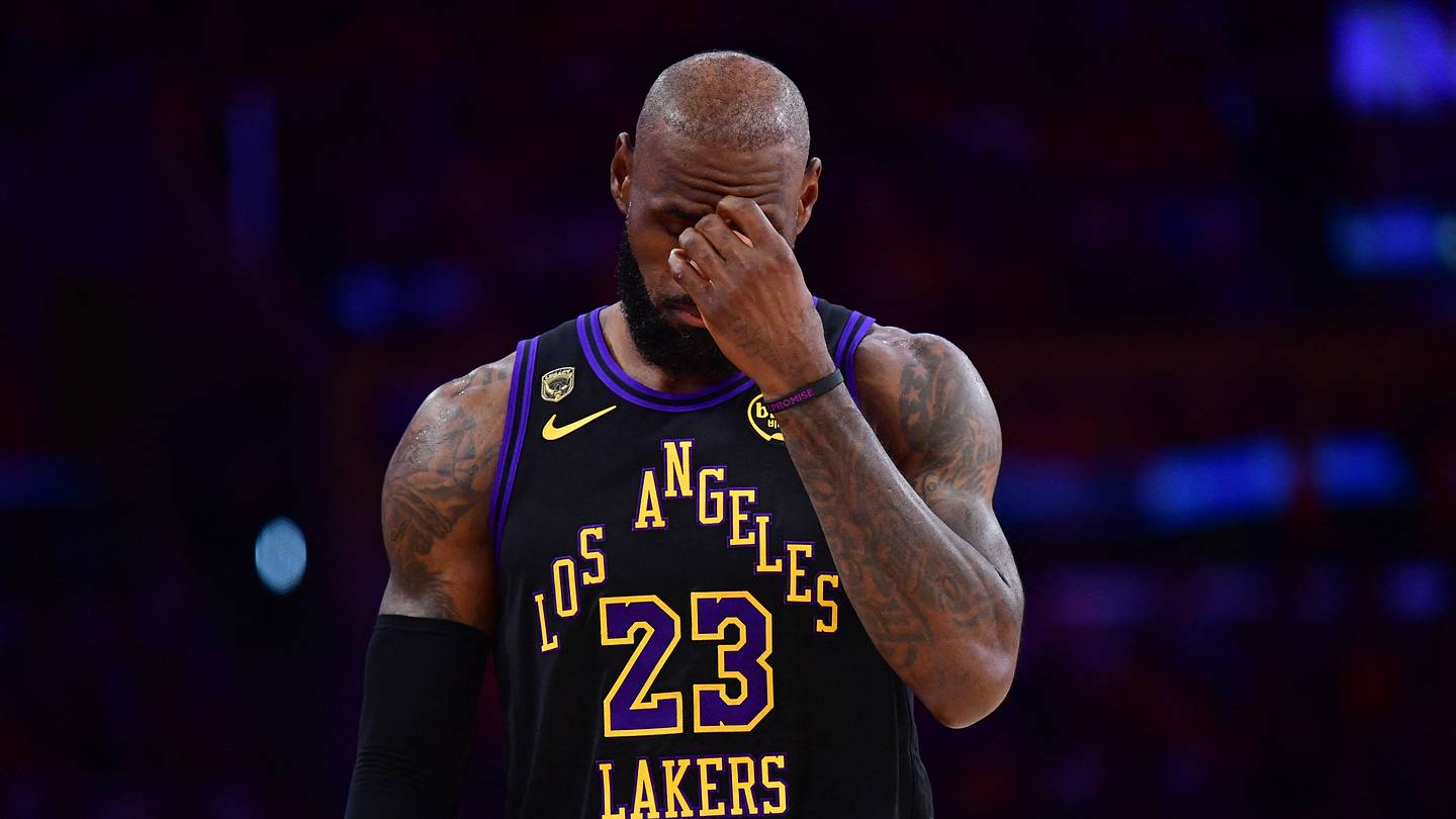 Los Angeles Lakers forward LeBron James (23) during the first half in game four of the second round of the 2026 NBA Playoffs at Crypto.com Arena. on May 11, 2026.