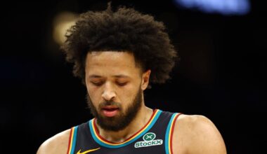 Jan 29, 2026; Phoenix, Arizona, USA; Detroit Pistons guard Cade Cunningham (2) reacts against the Phoenix Suns in the first half at Mortgage Matchup Center. Mandatory Credit: Mark J. Rebilas-Imagn Images