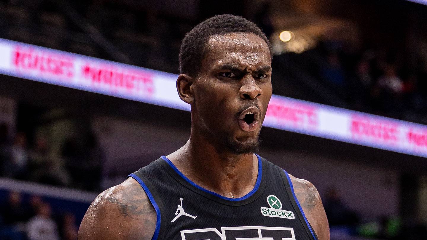 Jan 21, 2026; New Orleans, Louisiana, USA;  Detroit Pistons center Jalen Duren (0) reacts to a play against the New Orleans Pelicans during the second half at Smoothie King Center. Mandatory Credit: Stephen Lew-Imagn Images