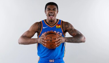 Photos: OKC Thunder take part in 2026 NBA rookie photo shoot