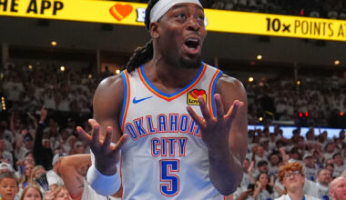 The Oklahoma City Thunder traded guard Luguentz Dort to the Atlanta Hawks in a three-team deal on Sunday.