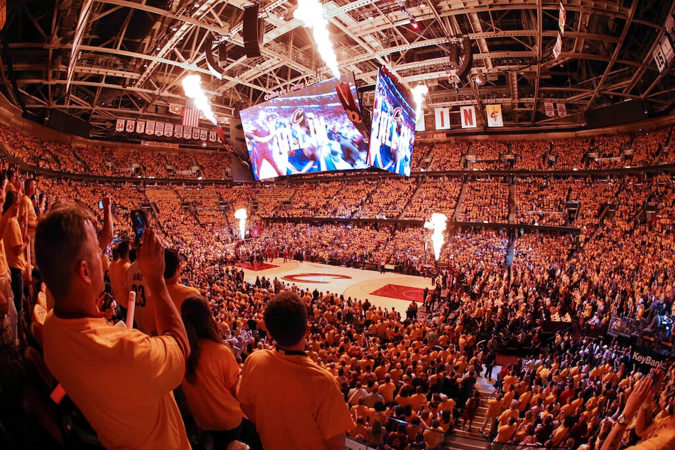 Fans cheer during the player introductions in this file photo. (AP Photo/Ron Schwane)