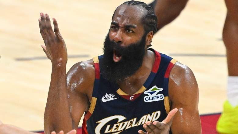 James Harden #1 of the Cleveland Cavaliers is the subject of NBA free agent rumors.