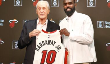 Tim Hardaway Jr. joins the Miami Heat, following in his father's footsteps and wearing the "Hardaway 10" jersey